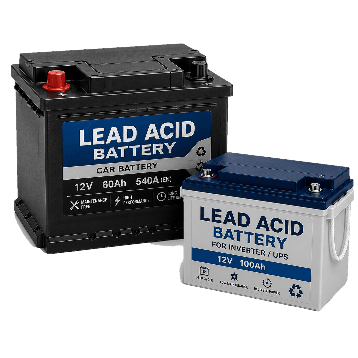 Lead-acid batteries (cars & inverters)